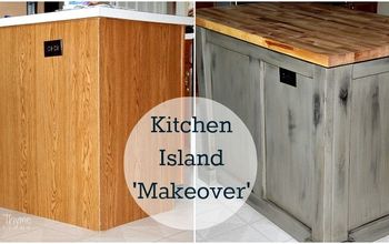 DIY Kitchen Island Makeover {con madera contrachapada y madera}