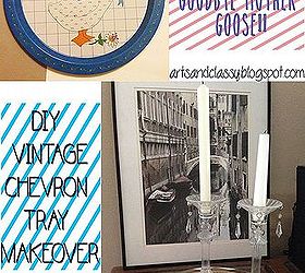 diy easy project white and gold vintage tray makeover, crafts, home decor, repurposing upcycling, Frog Tape Shape Tape Chevron Print Scissors Masking i e newspapers scrap paper paint drop or scrap rag Whatever you have around at your disposal The tray you will need
