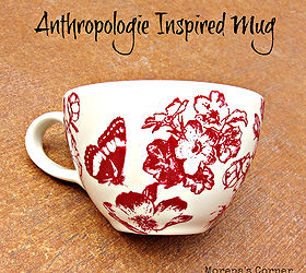 make a painted monogrammed mug inspired by anthropologie, crafts, Painted mug