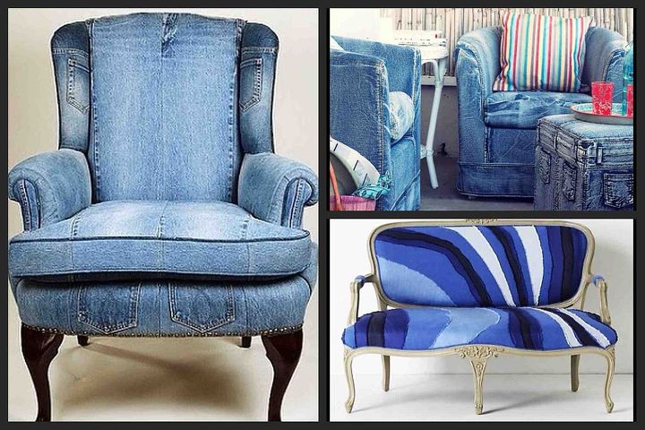 recycling jeans on furniture, painted furniture, repurposing upcycling, Recycling jeans for any piece of furniture in your home
