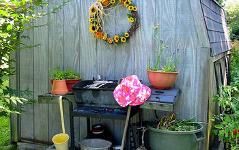 Re-purposed Gas Grill Into a Potting Bench