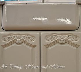 adding a farm sink to existing cabinets, diy, how to, kitchen design, repurposing upcycling, When we moved we remodeled the kitchen on a budget which didn t include new cabinets but it did include a new farm sink that we lovingly call The Queen