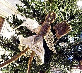 burlap jute and lace angel ornament, crafts, seasonal holiday decor