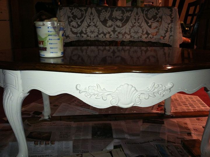 my first attempt at chalk paint, chalk paint, painted furniture, shabby chic