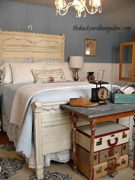 second guest bedroom reveal, bedroom ideas, home decor, Eastlake bed painted in AS chalk paint