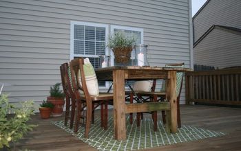 DIY Outdoor Table from Reclaimed Decking