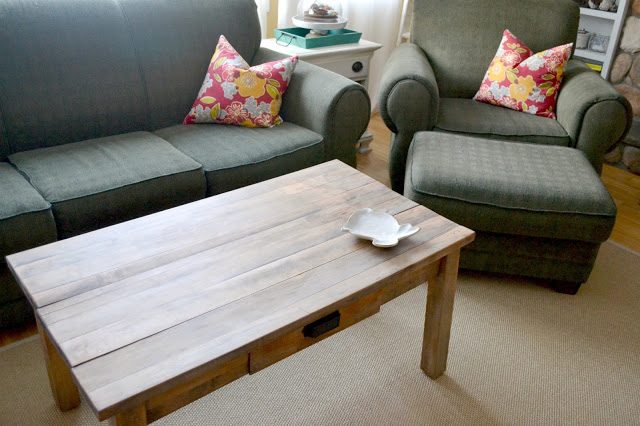 rustic diy coffee table, painted furniture, repurposing upcycling, rustic furniture, Looks perfect in my living room