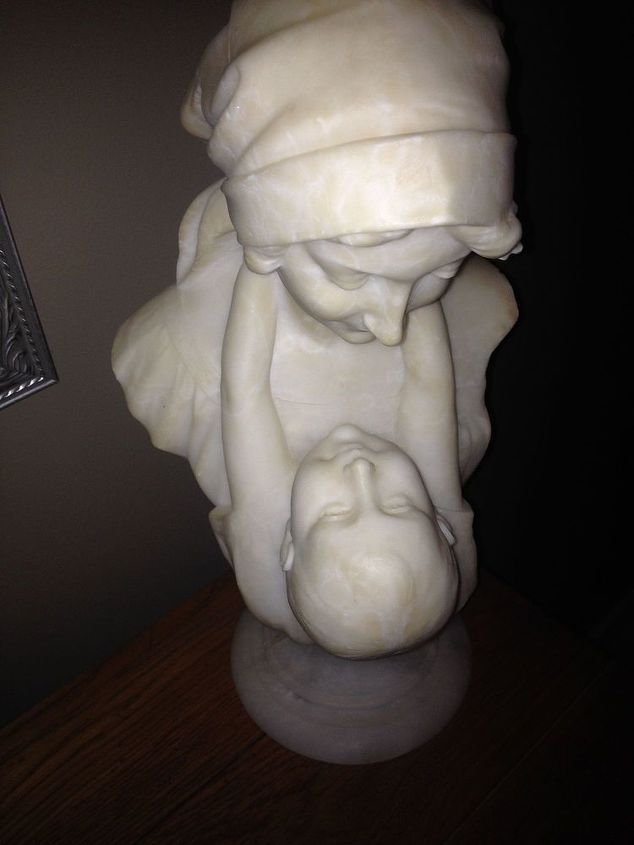 mysterious marble bust, repurposing upcycling
