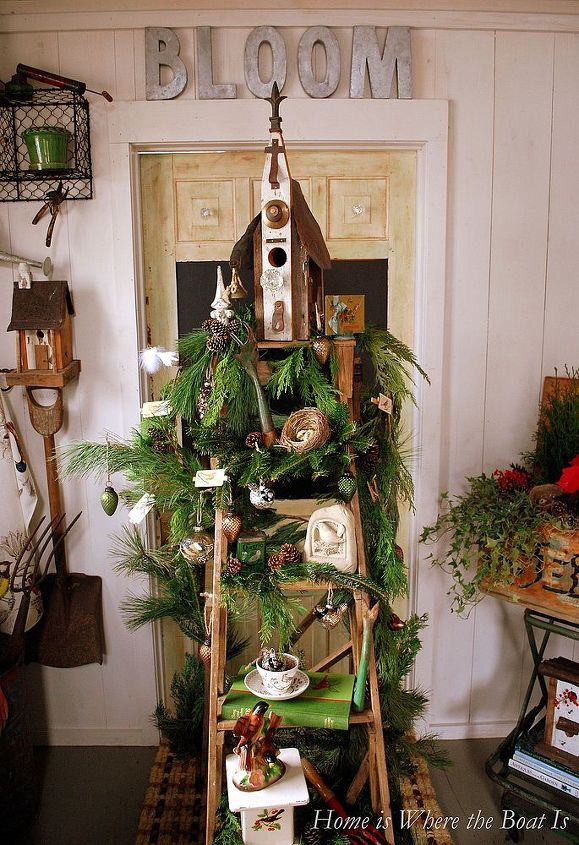 a ladder from santa, christmas decorations, seasonal holiday decor