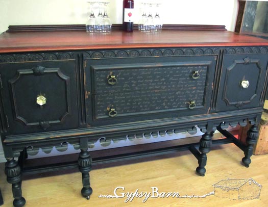 sideboard makeover love is an understatement, home decor, painted furniture, The final Full on shot
