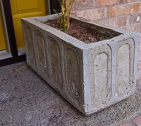 diy concrete planter, Finished planter