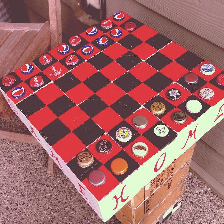 lazy summer days checkers on the front porch, crafts, painted furniture, repurposing upcycling
