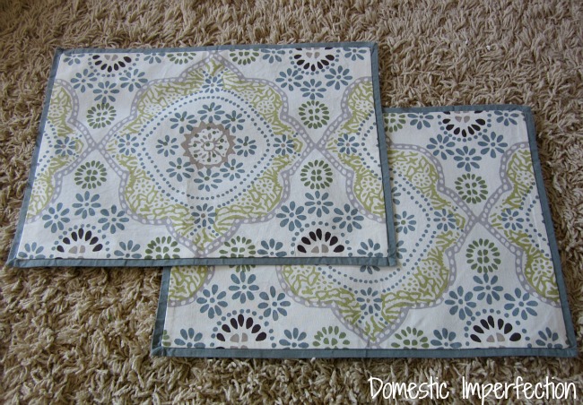 crazy easy placemat pillows, crafts, Clearance placemats from World Market must be lined