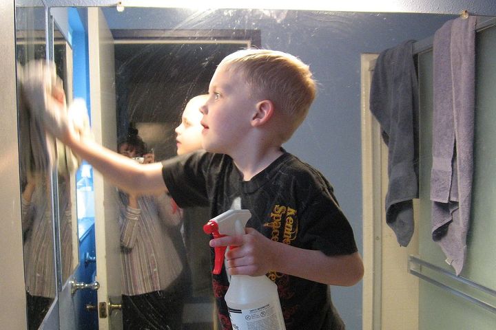 homemade glass cleaner, cleaning tips, He just might get so excited about cleaning that he ll do all the bathroom mirrors