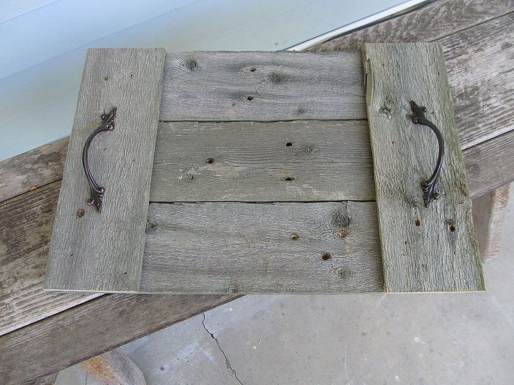 easy reclaimed wood trays, pallet, repurposing upcycling, woodworking projects, This is one version with the cross boards on top