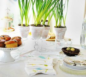 setting the table for an easter brunch buffet, easter decorations, seasonal holiday d cor, A simple and elegant Easter Brunch Buffet