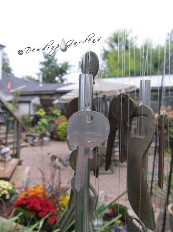 old keys and wind chimes, crafts, gardening