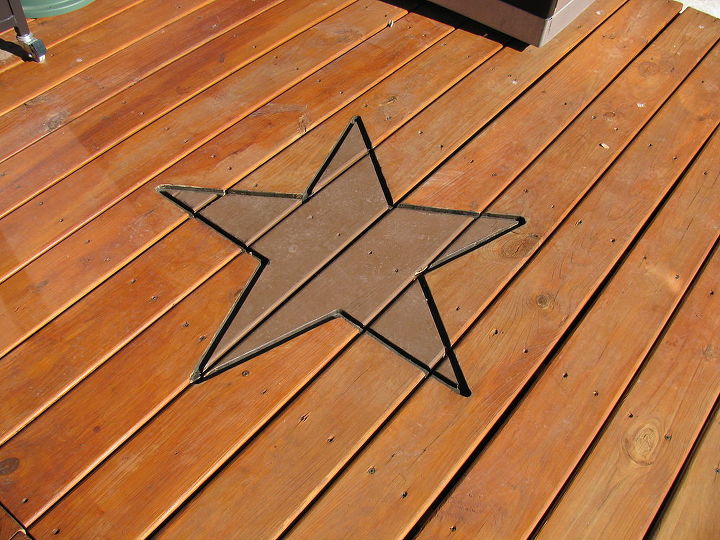 outdoor sitting area, decks, outdoor living, ponds water features, We live in Texas so we had to include a Texas Star