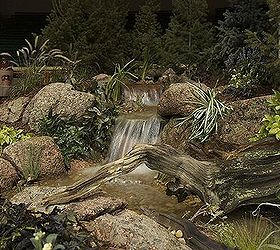 its garden and home show season in colorado, outdoor living, ponds water features, Come sit relax nest to this pondless waterfall and let the cares of the world wash away
