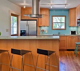top 5 wall colors for oak cabinets part 2, Source is Houzz Cloudless SW6786 from Sherwin Williams