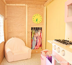 a princess bedroom with a loft bed, bedroom ideas, closet, diy, doors, home decor, Secret closet cut out of the top stair for her to hang up her princess dresses