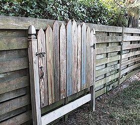 reclaimed wood headboard fence gate, pallet, woodworking projects, Reclaimed Wood Headboard Fence Gate