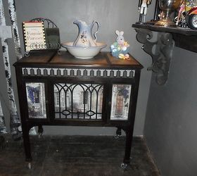 victrola to serving station, painted furniture, My Finished Project