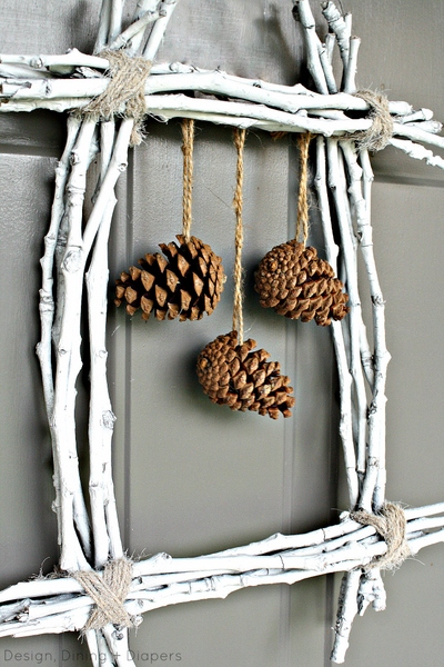 pine cone twig wreath, seasonal holiday d cor, wreaths