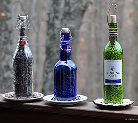 birds and butterflies 6 diy feeders, crafts, mason jars, outdoor living, Wine bottle For the crafters who are looking for a challenge this wine bottle DIY feeder from The Garden Roof Coop is right up your alley or garden in this case Fill your feeder with nuts seeds and fruit