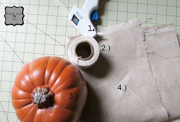 fall halloween vignette and fabric pumpkin tutorial, halloween decorations, seasonal holiday d cor, Supplies Needed