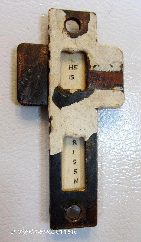 door strike plate crosses, crafts, repurposing upcycling, This strike plate layered cross is a refrigerator magnet