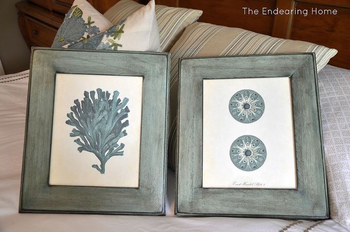 easy and inexpensive distressed painted wood craft frames, crafts