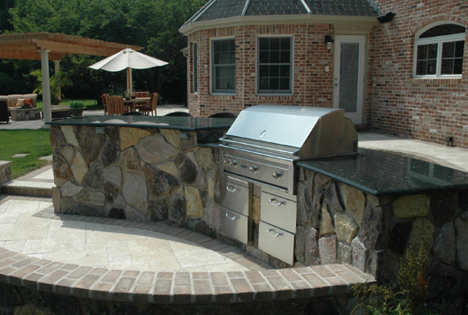 why choose a built in bbq for your outdoor kitchen, outdoor living, patio, Customizing Outdoor Kitchens For this project we helped clients choose components that harmonized with existing patio materials and structural material and shape of their house