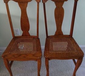 are these chairs antiques, painted furniture, repurposing upcycling, 2 chairs found at yard sale