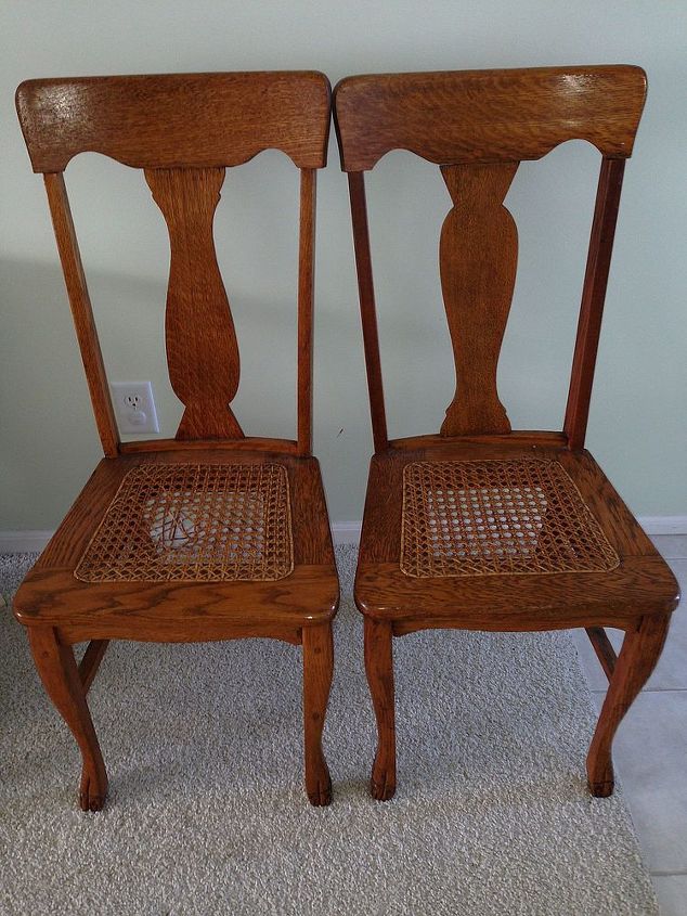 are these chairs antiques, painted furniture, repurposing upcycling, 2 chairs found at yard sale