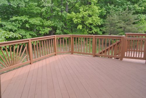 rust oleum deck restore d our deck, decks, diy, how to, We covered all the horizontal surfaces on our deck and it required 4 4 gallon buckets