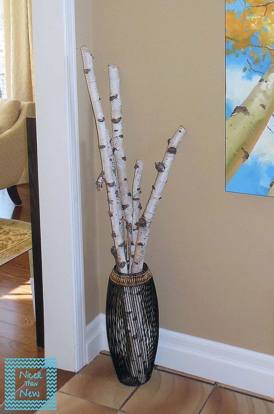 birch branch decor ideas, home decor, repurposing upcycling, A simple display in my foyer