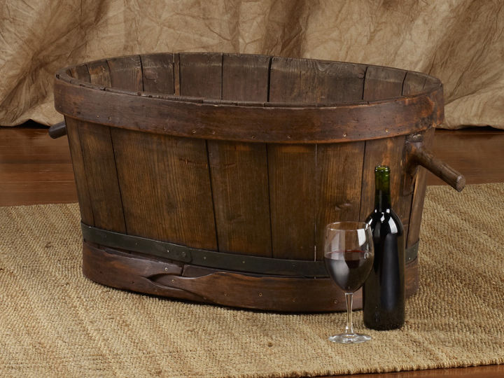brocante antiques, home decor, Vintage Grape Picking Barrel Barrels like this one have been used for harvesting grapes in the Burgundy region of France for centuries Dating back to the 1800s each piece is constructed of solid wood planks