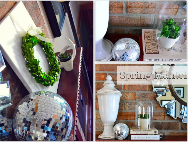 your mantel a quick spruce up for spring, seasonal holiday decor
