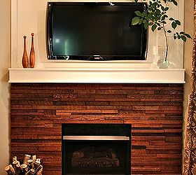 my rustic diy fireplace makeover, fireplaces mantels, home decor, Fireplace After