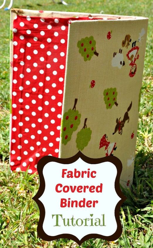 fabric covered binder tutorial, crafts
