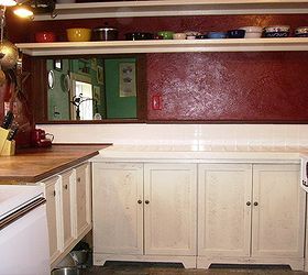 the kitchen, home decor, kitchen design, capinets were found in a dumpster painted with glue and opps paints