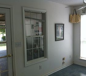 replace kitchen door with glass and added window