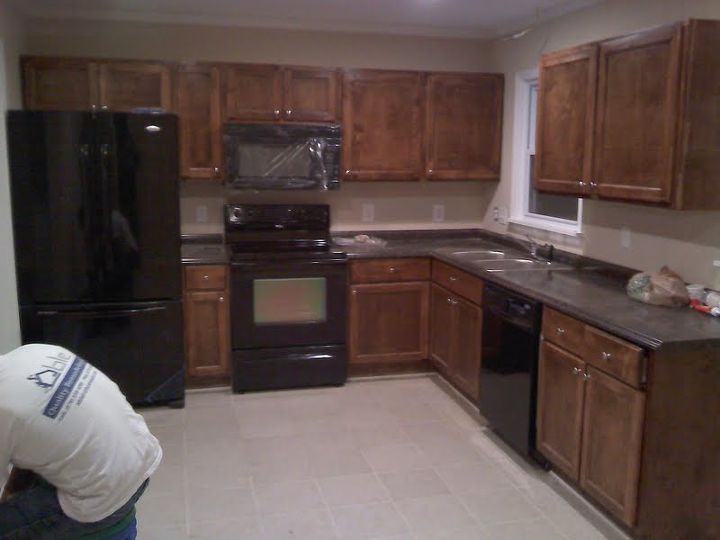 renovated kitchen new drywall paint tile countertops cabinets windows lighting, electrical, lighting, Completed Kitchen