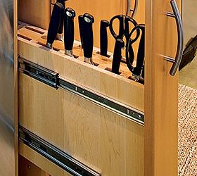 q favorite knife storage, kitchen design, storage ideas, custom pull out
