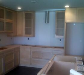 our kitchen remodel step by step, appliances, home improvement, kitchen design, kitchen island, plumbing, tiling, Cabinets Installed