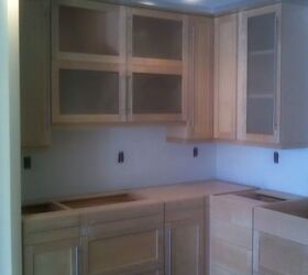 our kitchen remodel step by step, appliances, home improvement, kitchen design, kitchen island, plumbing, tiling, More Cabinets Installed