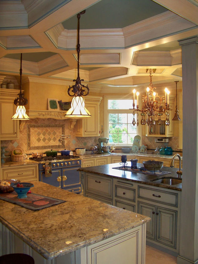 what s the hottest remodeling project please help pick the winner daily5remodel, remodeling, The elaborate coffered ceiling is a highlight of this kitchen remodel by McDowell Remodeling St Charles Ill See more project pix here