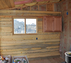 my cabin, home improvement, west wall completed over thanksgiving break this year