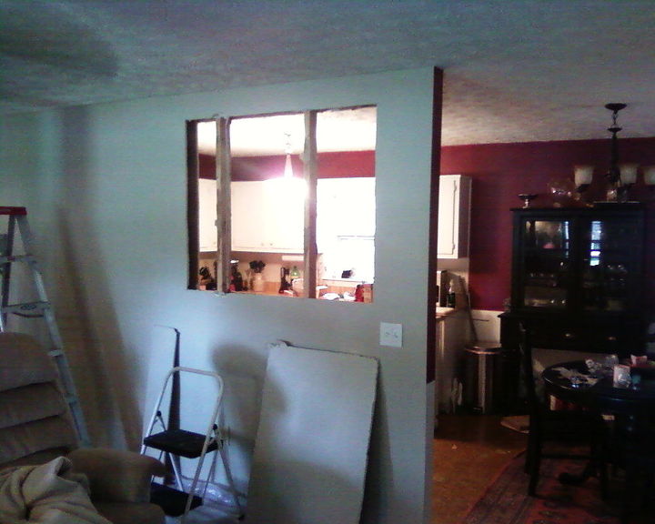 kitchen wall rebuild, diy, home improvement, wall decor